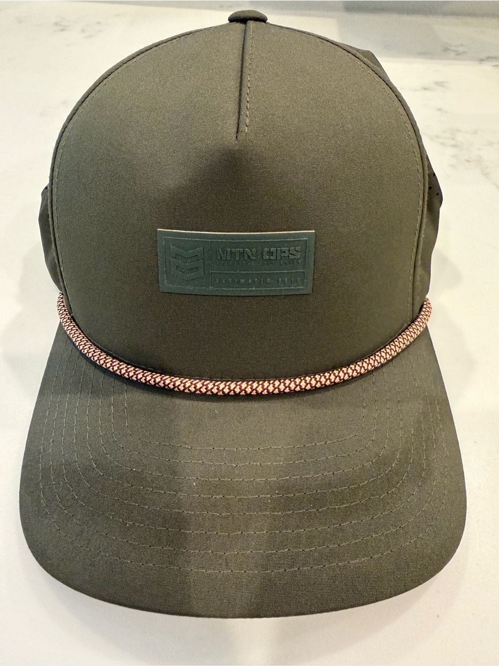 MTN OPS Olive Green Rope-Trim Snapback Hat